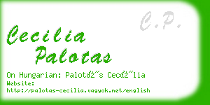 cecilia palotas business card